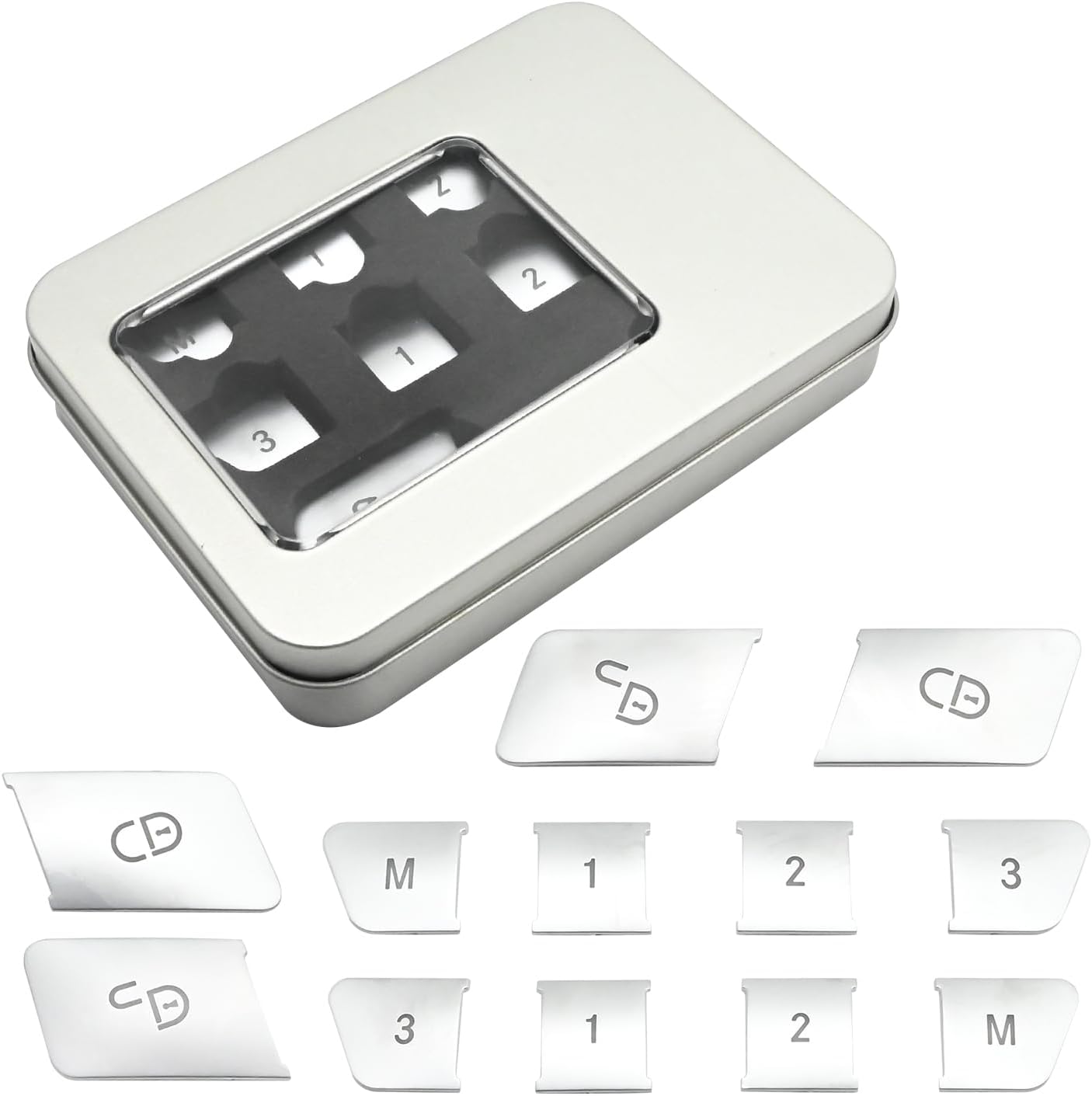 12Pcs Door Lock Button Covers Driver Side and Passenger Side, Replacement for Mercedes Benz B-Class W246 C-Class W204 E-Class W212 ML W166 CLA