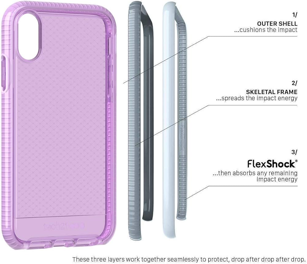 Amazon.com: Tech21 Evo Check iPhone XR - Orchid : Cell Phones