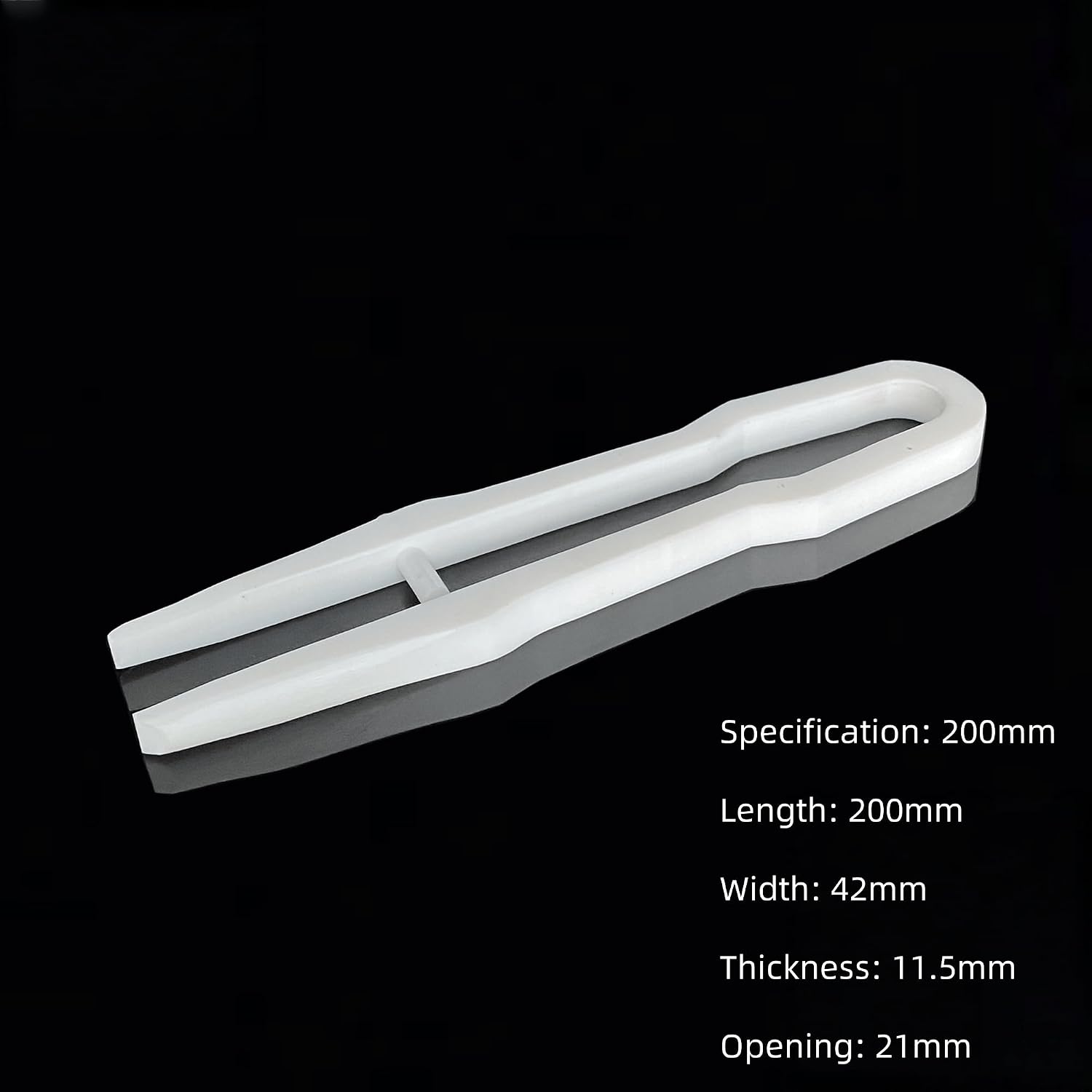 High-Temperature Resistant PTFE Tweezers - PEFT Coated Stainless Steel Silicon Wafer Tweezers for Industrial Use - 1PC(Servant Type 200mm)