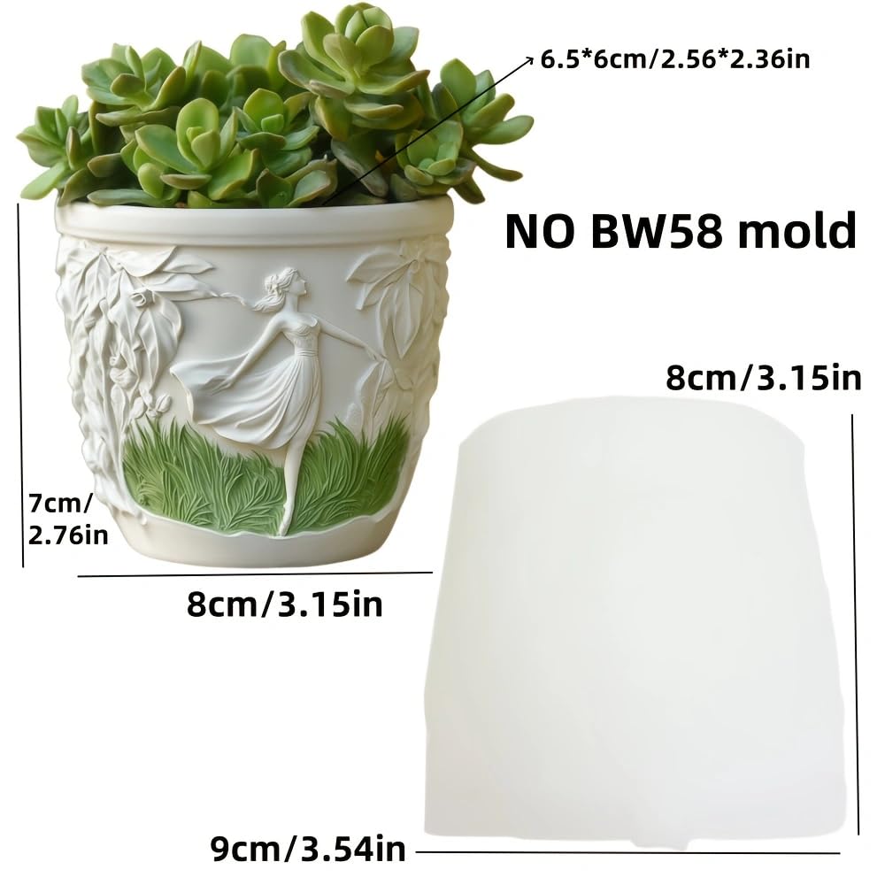 Ballet Girl Flower Pot Pen Holder Silicone Mold DIY Dance Girl Resin Gypsum Clay Concrete Craft Mold Furniture Decoration Holiday Gift