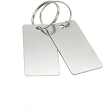 25pcs Stainless Steel Rectangle Blank Plates with One Hole