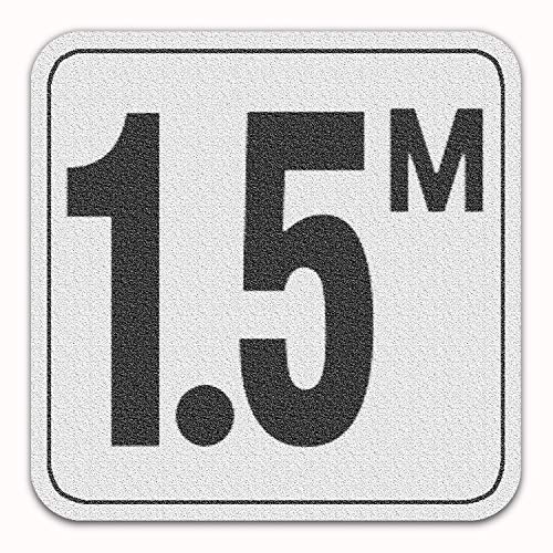 Aquatic Custom Tile 1.5M Vinyl 3M Adhesive Swimming Pool Deck Depth Marker, 4 inch Font