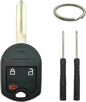 Key Fob Shell Case Replacement Fits for Ford F-150 2004-2014 F-250 F-350 2004-2016 F-450 Flex 2009-2017 Explorer 2001-2015 Escape Ranger 2001-2011 Fusion Econoline Mercury 3 Buttons