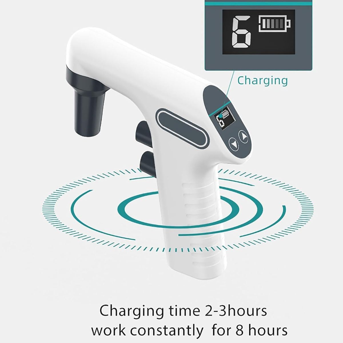 Electric Pipette Controller,0.1‑100ml Lab Digital Automatic Pipettor with LCD Display, 2 Drainage Modes and 6 Levels Adjustable Speed, 8h Rechargeable Lithium Battery, for Chemical, Biology