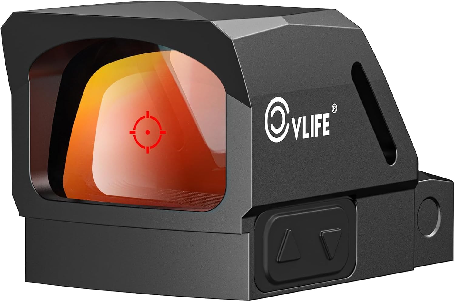 CVLIFE WolfCovert X 3 MOA Dot & 32 MOA Circle Red/Green Dot Sight for RMS RMSc, Motion Awake Fiber Optic Scope for Compact Pistol, 3500G Shockproof Open Reflex Sight with Adapter for RMR/MOS/Picatinny