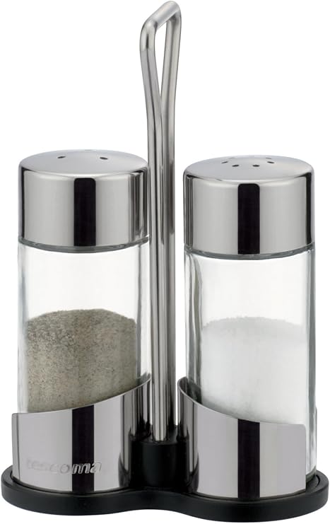 Tescoma Salt and Pepper shakers, set of two, made of glass, with holder