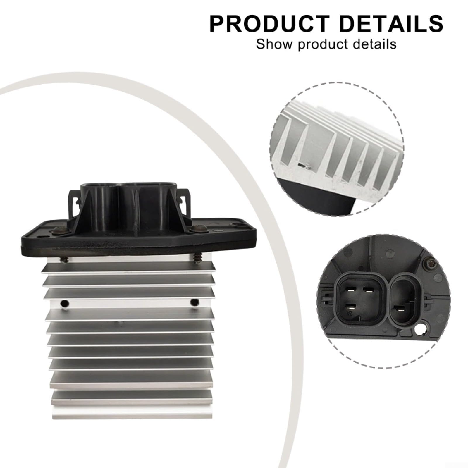 Gebläsemotor-Widerstand für Jeep für Cherokee 1993–1996, OEM 4720046, stabile Leistung, einfache Installation, HVAC-Reparaturteil, silberfarbenes ABS-Material