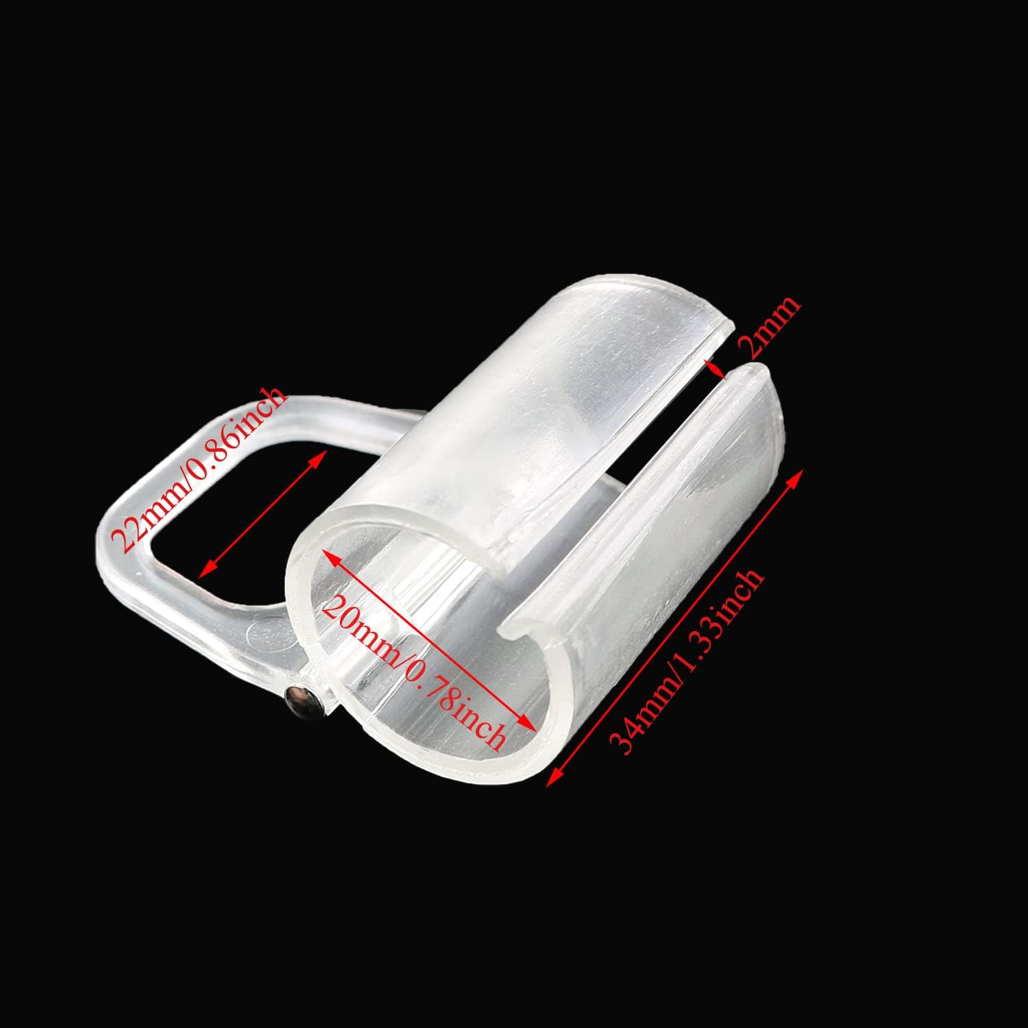 Lifting Clamp Pull Cordless Roller Blinds Shades Transparent Handle Pull Fit 20mm Rod for Roller Shades Window Blinds Rolling Curtain Accessories