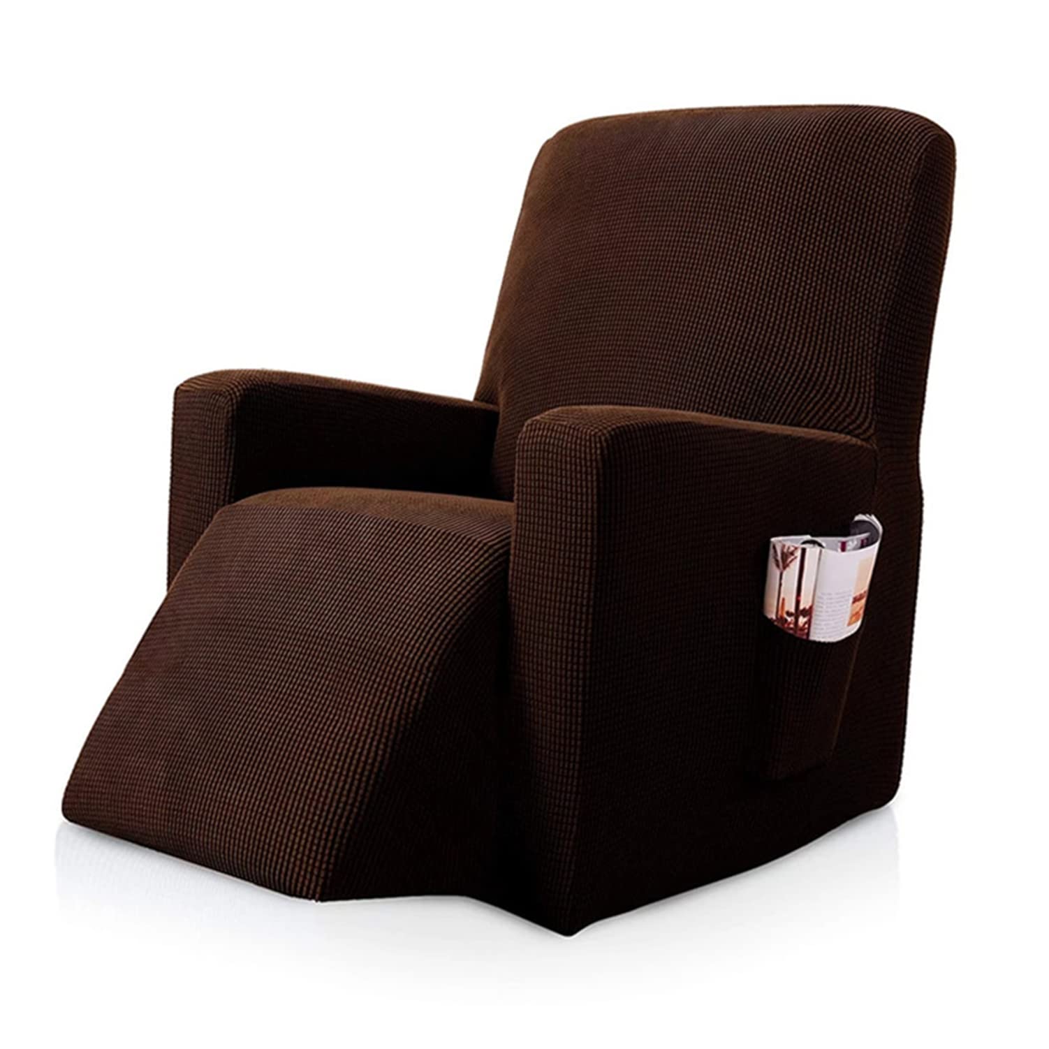Funda antideslizante Jacquard para sillón reclinable con bolsillos y sujeción
