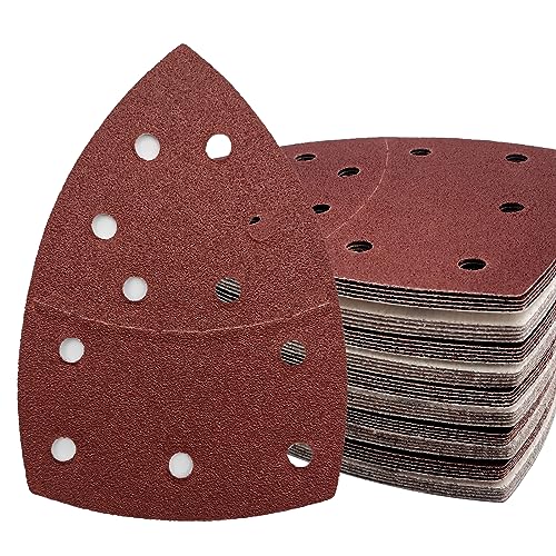 50 PCS Mouse Detail Sander Sandpaper, 80 Grit Palm Sander