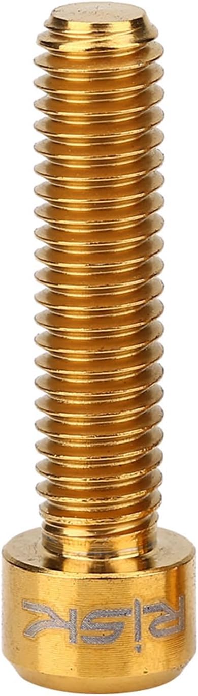 2Pcs Disc Brake Bolts, Alloy M6 X 25mm Screw Bolts for Mountain Brake Caliper (Gold) Bolt for Caliper Brakes 25Mm Brake Caliper Bolts