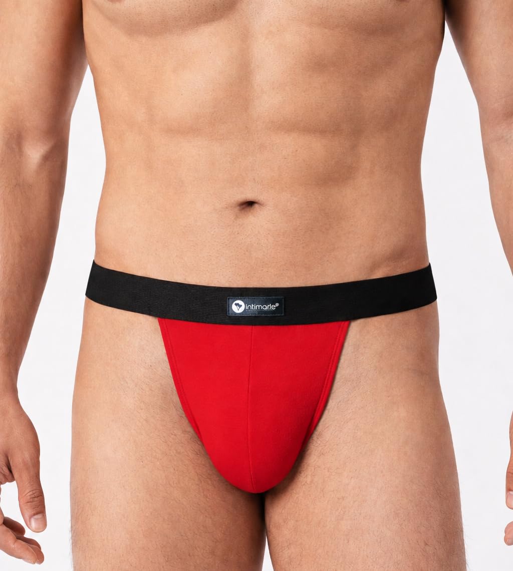 Men’s Cotton Jockstrap Underwear | Athletic Supporter | Breathable Stretch Fit, Ergonomic Pouch, Soft Waistband, Lightweight & Comfortable Innerwear, Shape Retention