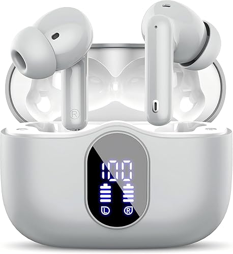 Miniatura 26 de Auriculares inalámbricos, auriculares Bluetooth 5.4 con graves estéreo, auriculares con cancelación de ruido y micrófono, auriculares Pasto