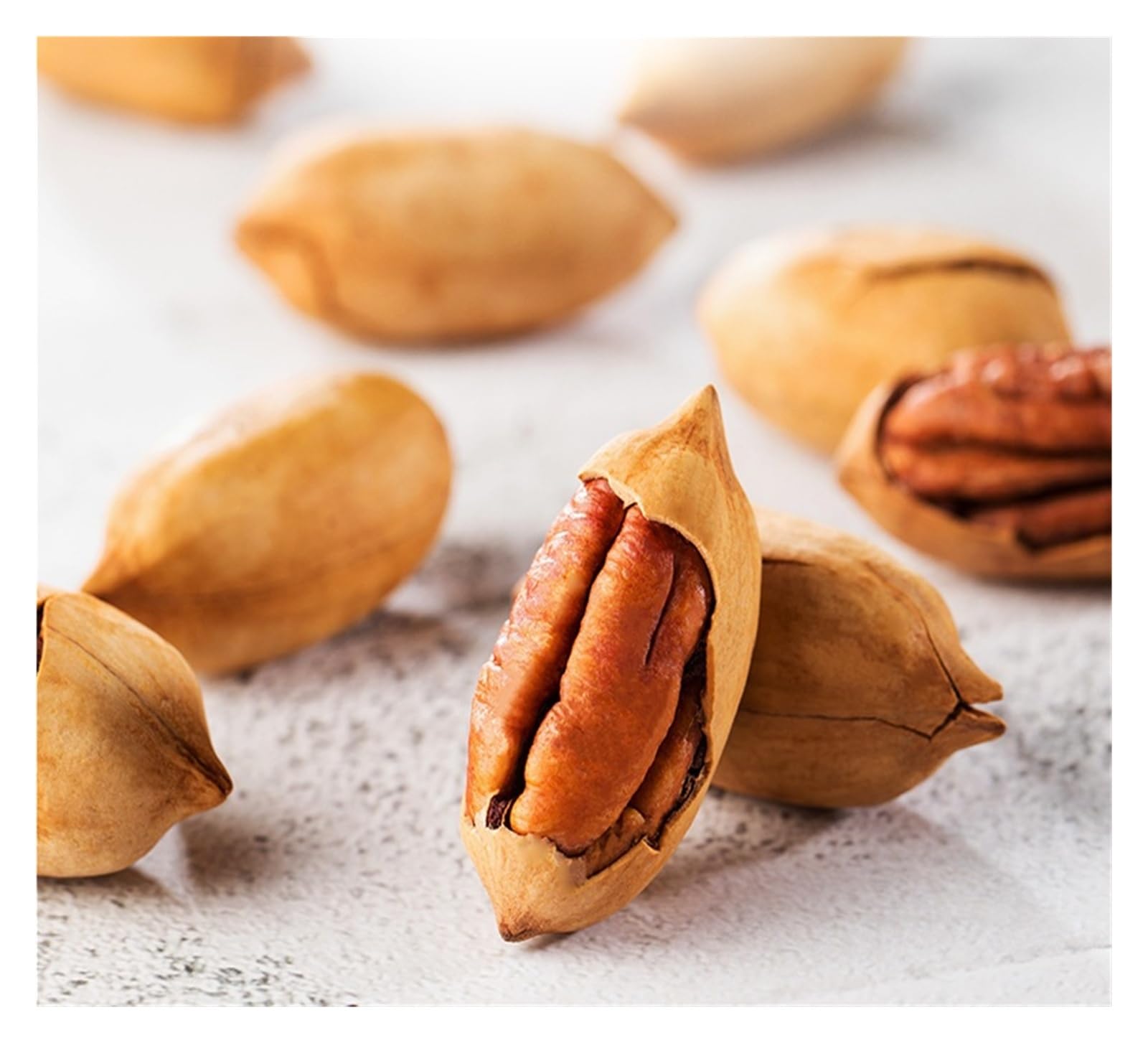 Paquete portátil de nueces pecanas de 108 g, solo apriételo for abrirlo y disfrute de un refrigerio crujiente en cualquier momento y en cualquier lugar(4pcs)