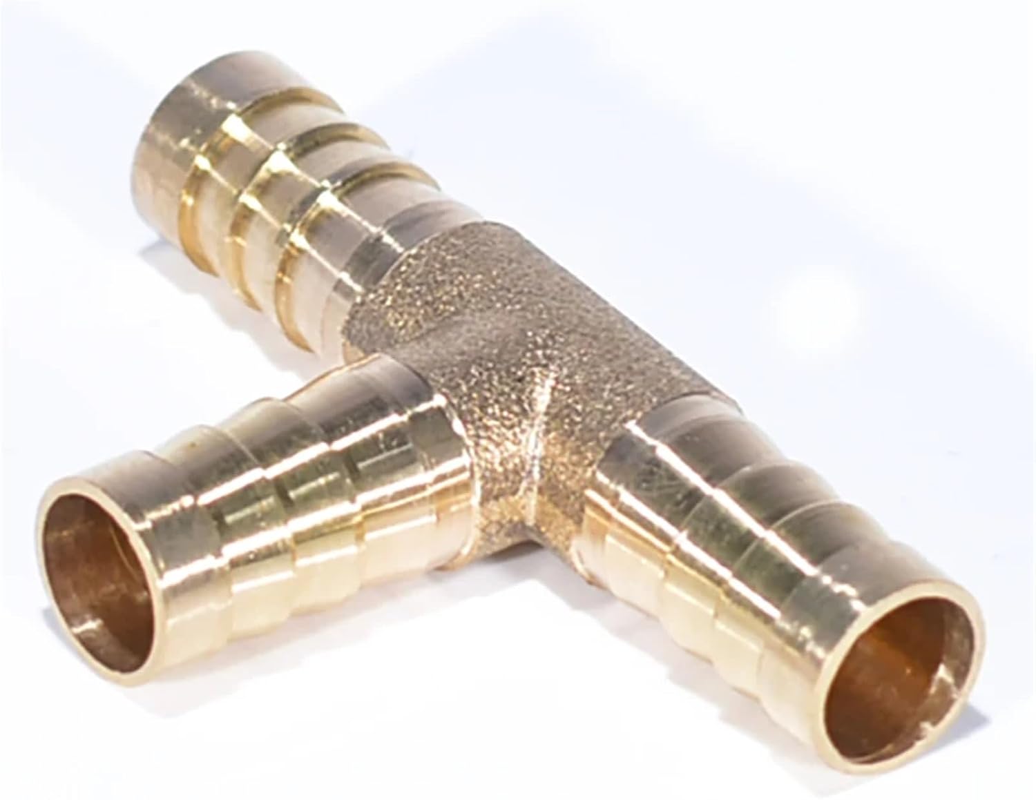 Bulkhead Fitting 1/5/10pcs Solid Brass T Piece 3 Way Fuel Hose Joiner Connector For Air Oil Gas Fluids Barb Pipe Fitting For Creating Leak proof Seal For Fluid Transfer(6mm,5pcs)