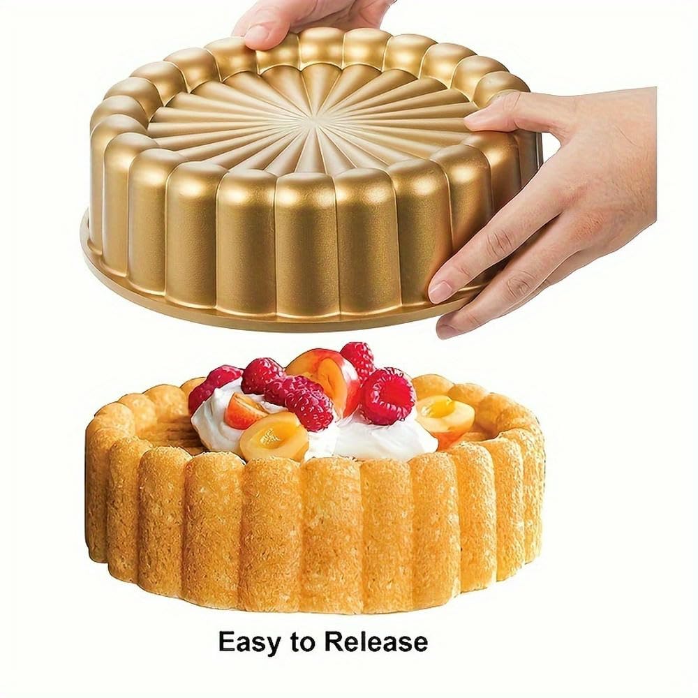 Molde para Pasteles Redondo de Aluminio con diseño de Flores para Bodas de NYSDM: fácil desmoldar, Utensilios manuales Especiales y novedosos para Hornear