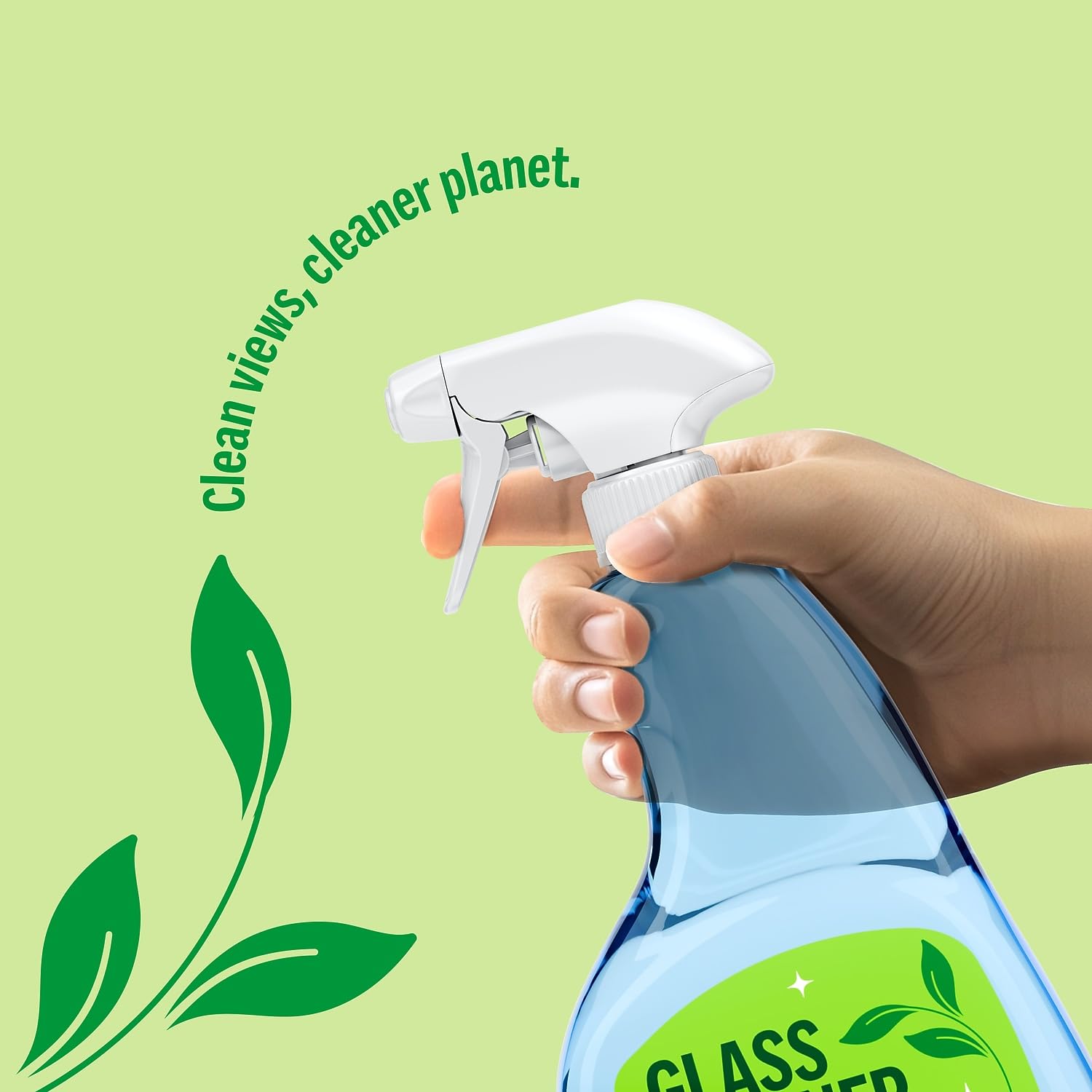 Sustainable Earth Ready-to-Use Glass Cleaner Refill, 1 Gallon, Streak-Free Cleaner for Windows & Mirrors, 4/Carton