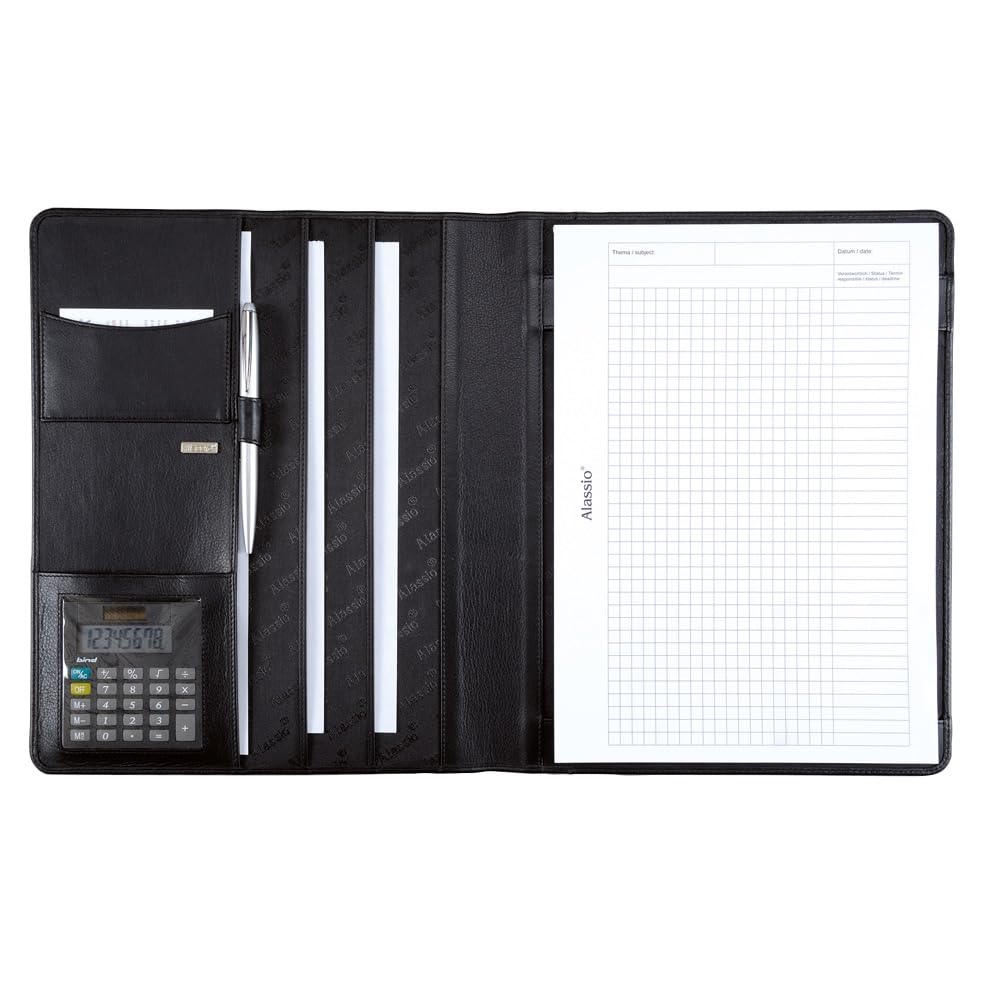 Porte-documents A4 cuir noir Alassio pour organiser vos rendez-vous - 3