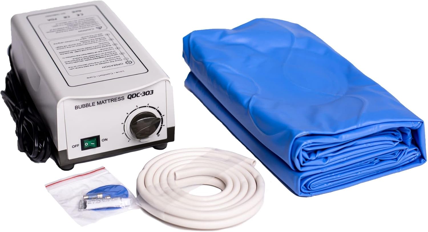 Alternating Air Pressure Mattress Pad for Hospital Bed - Medical Air Mattress for Stage 1 Pressure Sore and Bed Sore Prevention with Quiet Electric Pump by Brace Direct