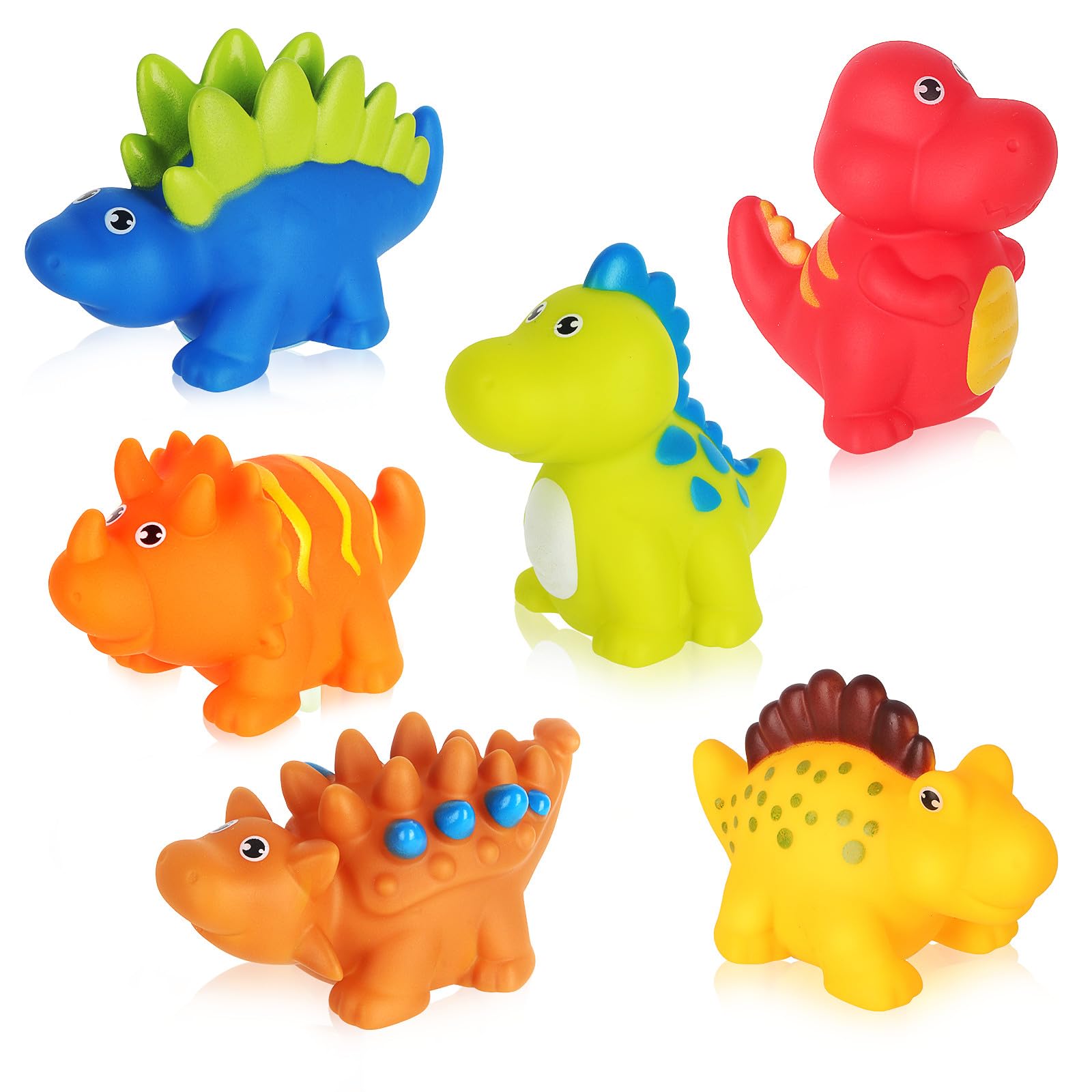 Baby Bath Toys for 1 Year Old 6 Pack Dinosaur Toddler Bath Toys for 1 2 3 4 Year Olds No Hole Mold Free Water Toys for Swimming Pool Toys for Boys Girls — view 8
