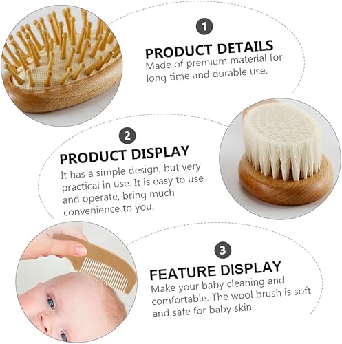 Baby Shower Brush Set - Gentle Bamboo Scalp Massager