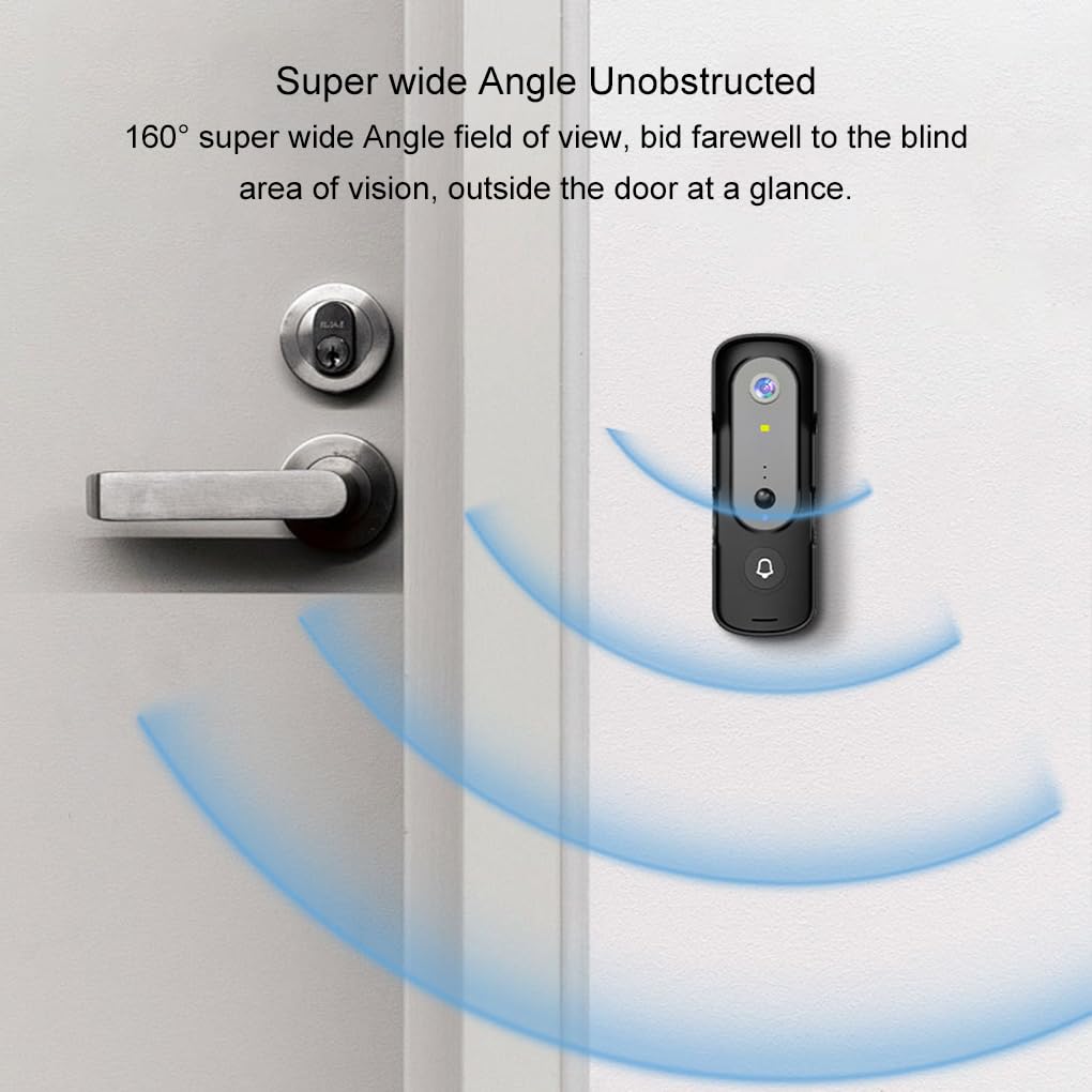 Sonnette vidéo sans Fil - Image Couleur -,Carte Standard + 32 Go