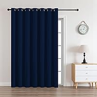 Vista 39 de CUCRAF Juego de 2 paneles de cortinas opacas negras de 54 pulgadas de largo, cortinas de oscurecimiento de habitación para sala de estar