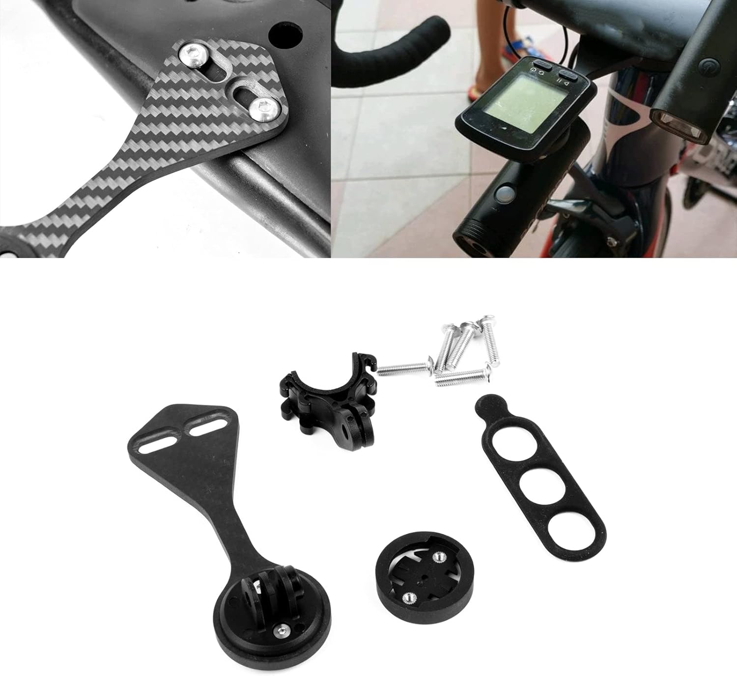 x xotic tech Computer Mount Compatible with Pinarello Dogma F & F12 Most Talon Ultra Handle Bar (Carbon Fiber)