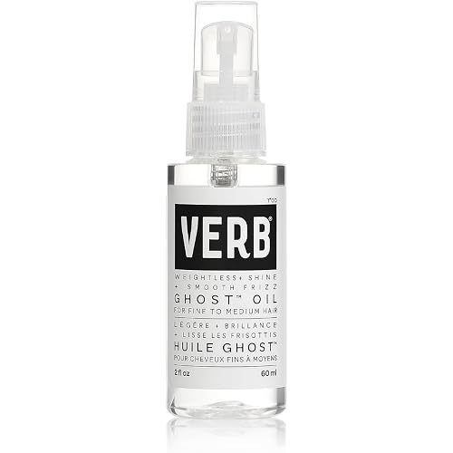 VERB Ghost Oil, 2 fl oz- Weightless Hair Oil for Fine to Medium Hair – Smooths Frizz, Adds Shine – No Parabens, Gluten or Harmful Sulfates