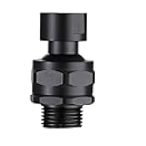 Shower Head Swivel Ball Adapter Brass Adjustable Shower Arm Connector Universal Showering Component (Matte Black)