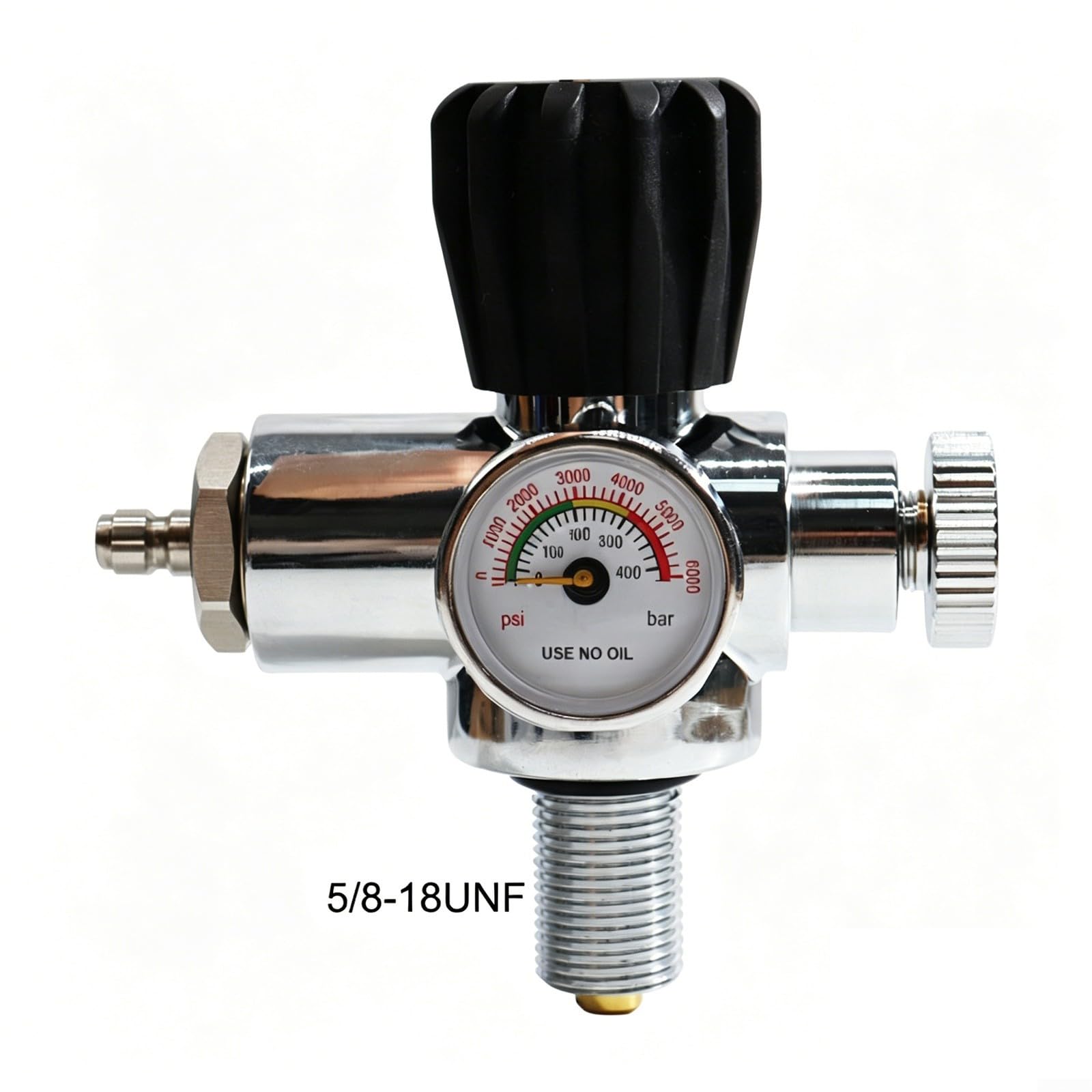 Manometro a doppia scala 400 Bar/6000 PSI, rame (5/8)
