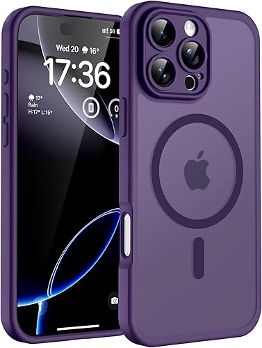 Miniatura 174 de TOCOL Funda magnética para iPhone 15, protección completa mejorada de la cámara, compatible con Magsafe, protección contra caídas, translúcida mate,