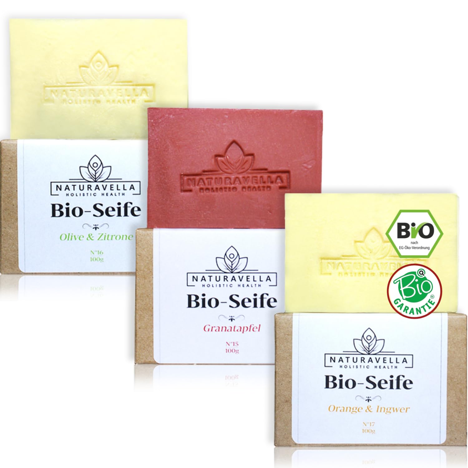 Naturavella  3 x organic soap set all-in-one shower soap hand soap body soap and hair soap [premium quality] natural soap vegan I core soap natural 3 x 100 g soap piece   discover now!