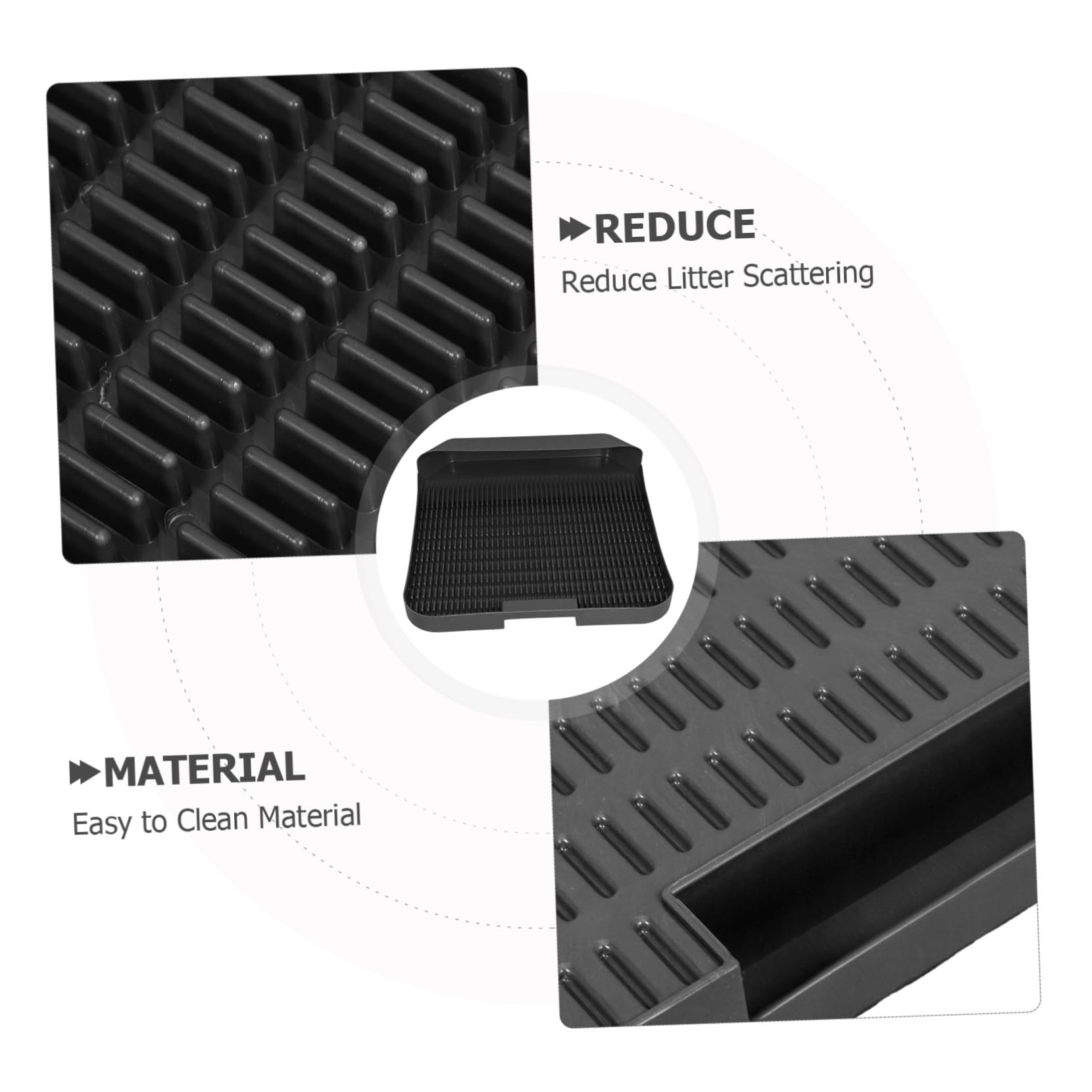 SUPVOX Alfombrilla para Caja Gato Doble Antideslizante y Ligera para Control de Suciedad y Protección del Suelo el