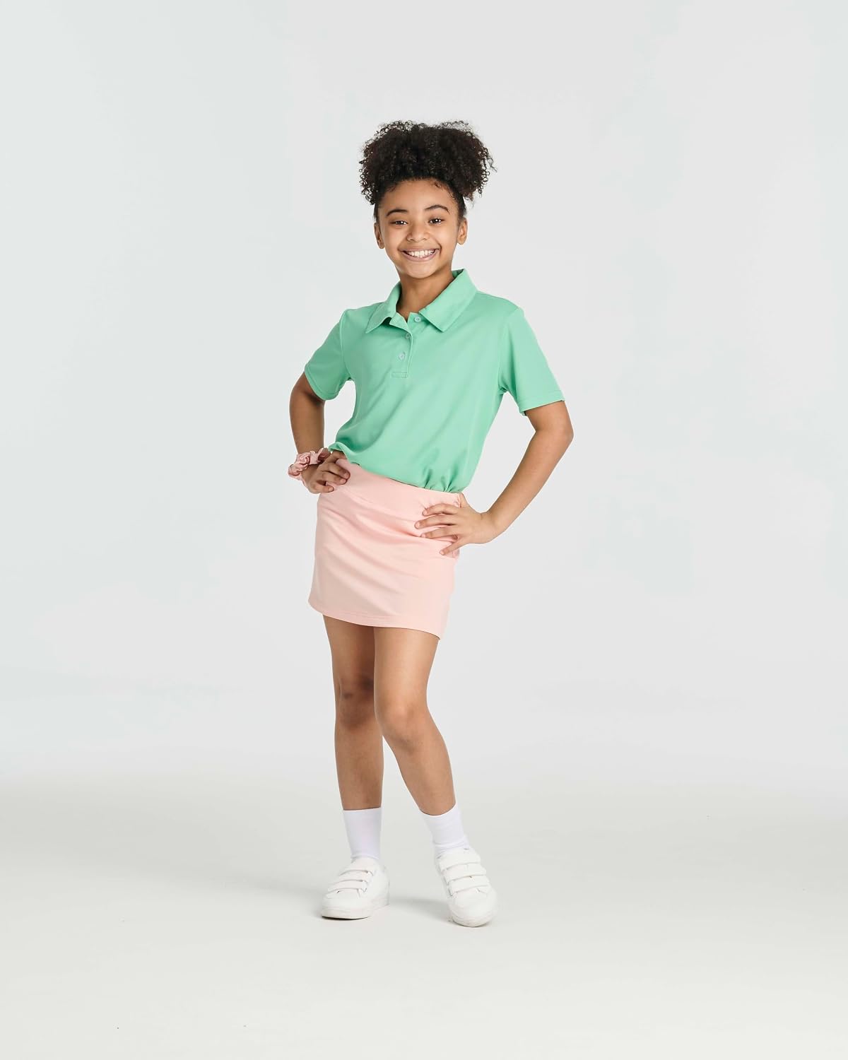 3 Pack Girls' Mesh Polo Shirts Short Sleeve Collared School Uniform Tops