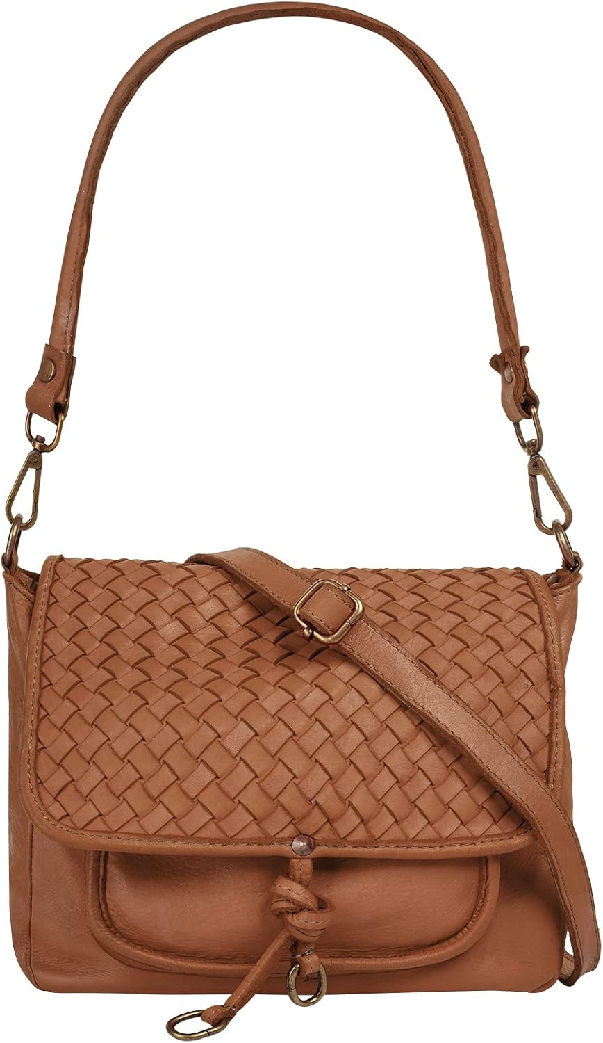 Samantha Look Sac Bandoulière Cuir Italien 2en1 - Pochette Soirée Avec Chaîne
