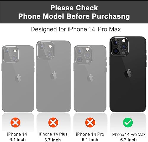 Miniatura 6 de ZIYE Funda magnética para iPhone 14 Pro Max de silicona con protector de lente de cámara para mujeres y hombres, compatible con forro de microfibra