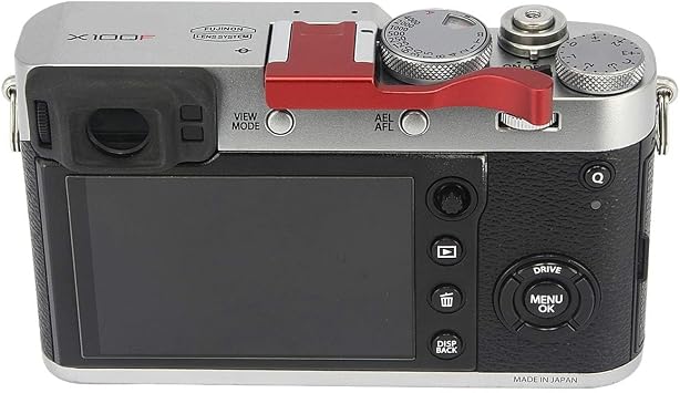 Haoge THB-XR Metal Hot Shoe Thumb Up Rest Hand Grip for Fujifilm Fuji FinePix X100F X100V X-Pro2 XPro2 X-Pro3 XPro3 Camera Red