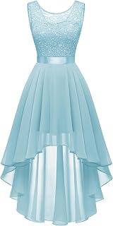 BeryLove Women Homecoming Cocktail Dress Lace Formal Wedding Guest Party | High Low Dress with V Back for Holiday Prom, Elegant Pick for Wedding Guest, Evening and Mother of the Bride Occasions
