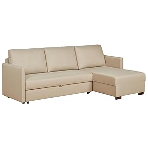 Sofá Cama Chaise Longue 3 Plazas 234 cm, Sofá Rinconera de Salón Grande en L, Máxima Comodidad, Extensible y Convertible para Esquinero, Moderno y Familiar, Sofa Bed Made in Portugal
