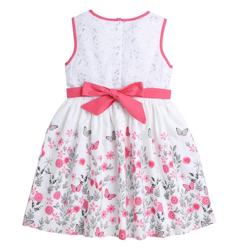 Image of Funshine Girls Spring Summer Casual Dress for Kids | Soft Breathable Comfortable Everyday Wear for Play School Outings Birthday Parties & Family Occasions | Stylish Lightweight Trendy Outfit