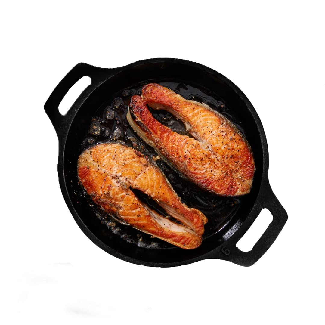 Buy The Indus Valley Preseasoned Cast Iron Fish Fry Pan with Double