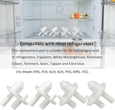 241993001 Rear Crisper Drawer Cover Support Refrigerator Shelf Support Compatible with Frigidaire, Kenmore, Sears Refrigerator Replaces for AP4393090 PS2358879 240350802 1513081 7241993001-4PCS