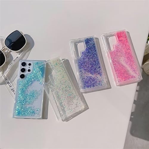 Miniatura 3 de Compatible con fundas transparentes Samsung Samsung A32 4G, gradiente luminoso de arena movediza brillante brillante con purpurina líquida cascada