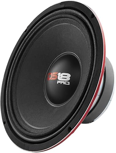 Miniatura 104 de DS18 PRO-X6.4M - Altavoz de 6.5 pulgadas, rango medio, bala de aluminio roja, 500 W máximo, 250 W RMS, 4 ohmios, altavoces de puerta de audio