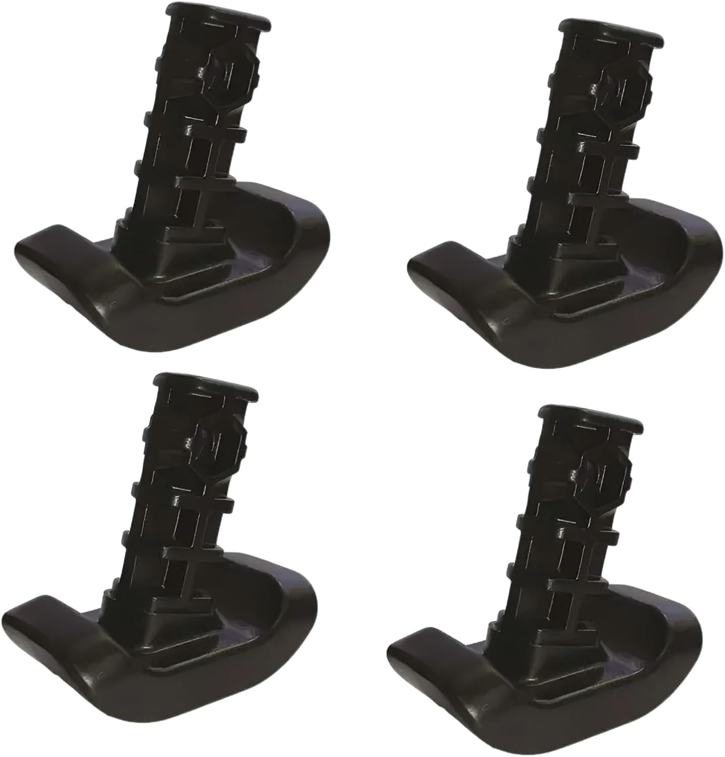 8 PCS Walker Ski Glides 4302 for EZ Fold-N-Go Walker and Able Life Space Saver Walker, Durable Mobility Aid Glide for Stability, Black