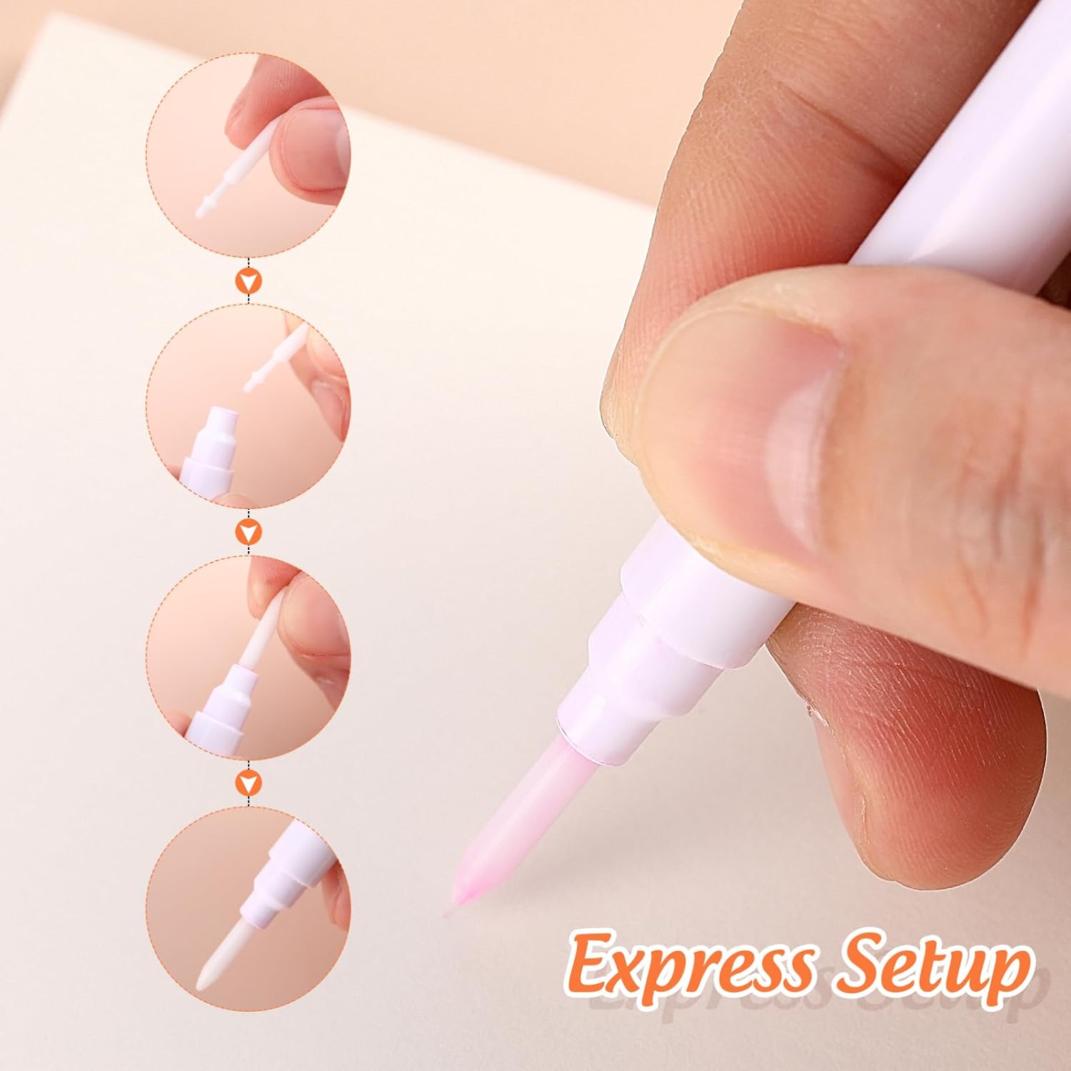 Holibanna 50pcs Refillable Acrylic Marker Pen Replacement Tips 0.7mm Nylon Nibs for Oil Painting Pens Portable Marking Points for Students and Artists