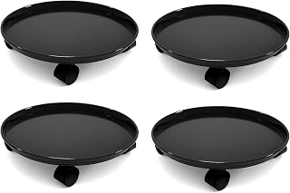 Round Plant Caddy with Wheels (15.5", 4-Pack)