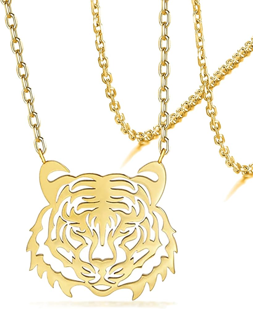 Amazon.com: VASSAGO Tiger Animal Pendant Necklace for Women