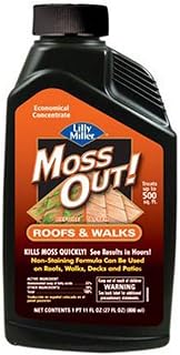 Lilly Miller Moss Out Concentrate 27oz - Fast-Acting Moss Killer for Roofs, Walks, Decks & Patios, Non-Staining